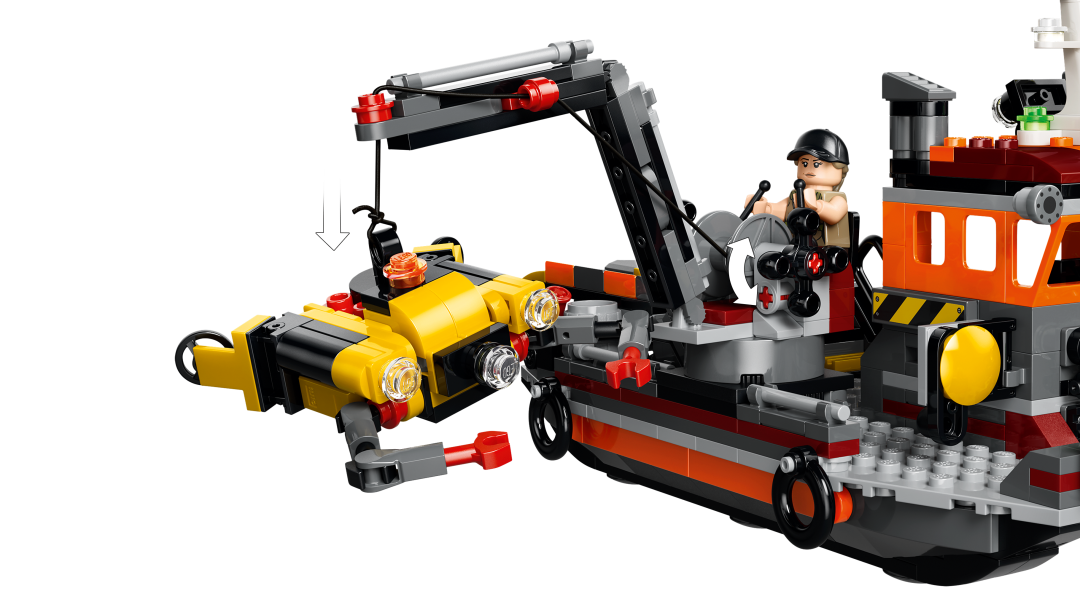 LEGO Jurassic World Mosasaurus Dinosaur Boat Attack | 77983