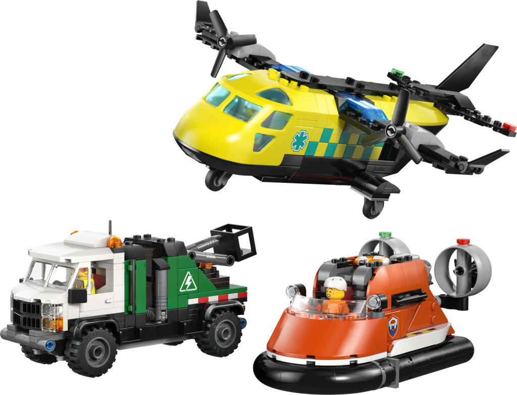 LEGO City Airplane, Service Truck & Hovercraft Remix | 60505
