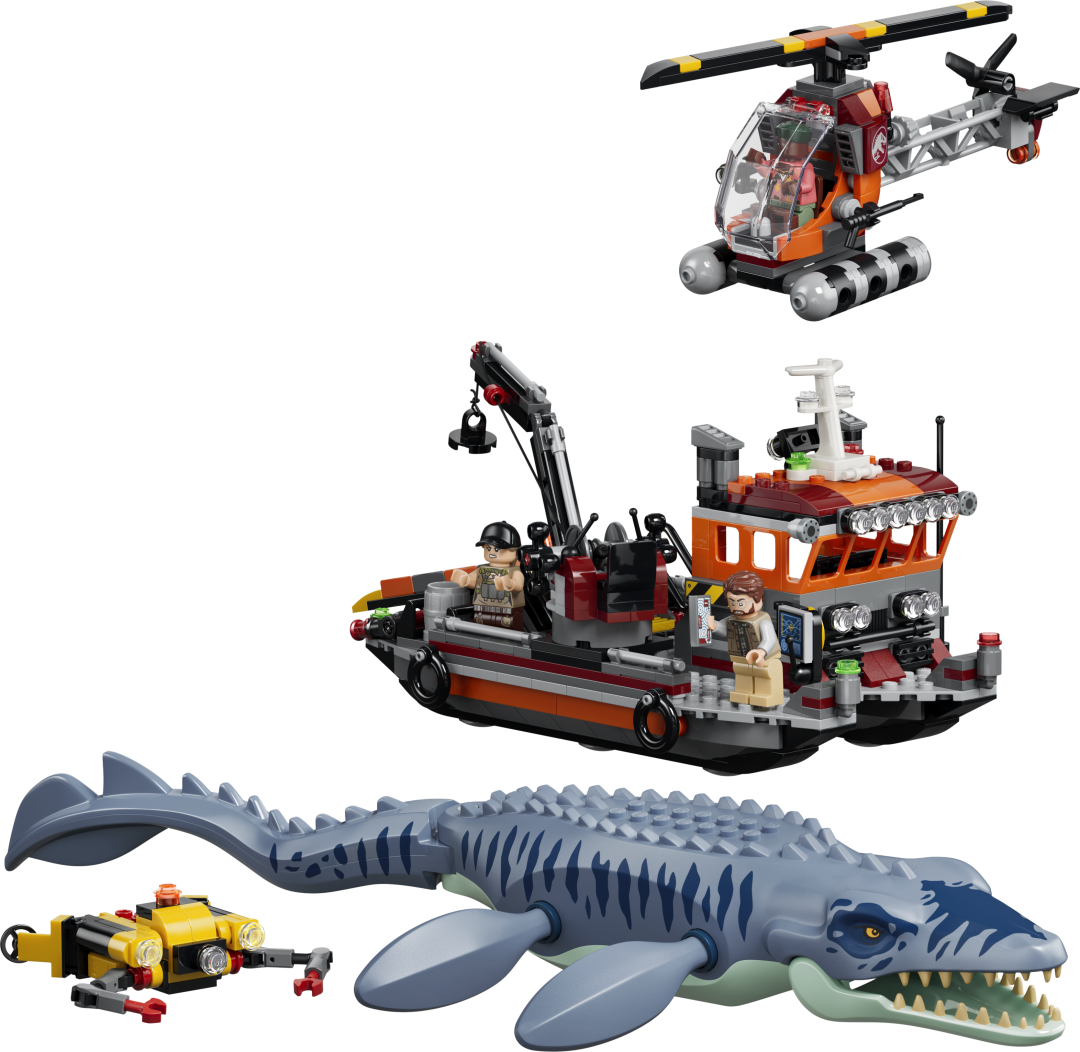 LEGO Jurassic World Mosasaurus Dinosaur Boat Attack | 77983